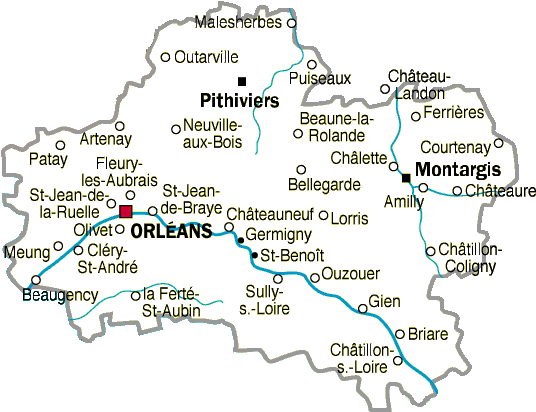 Carte Loiret